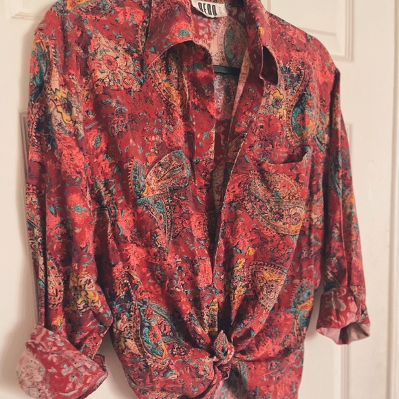 Vintage western- style button down shirt - Picture 3 of 4
